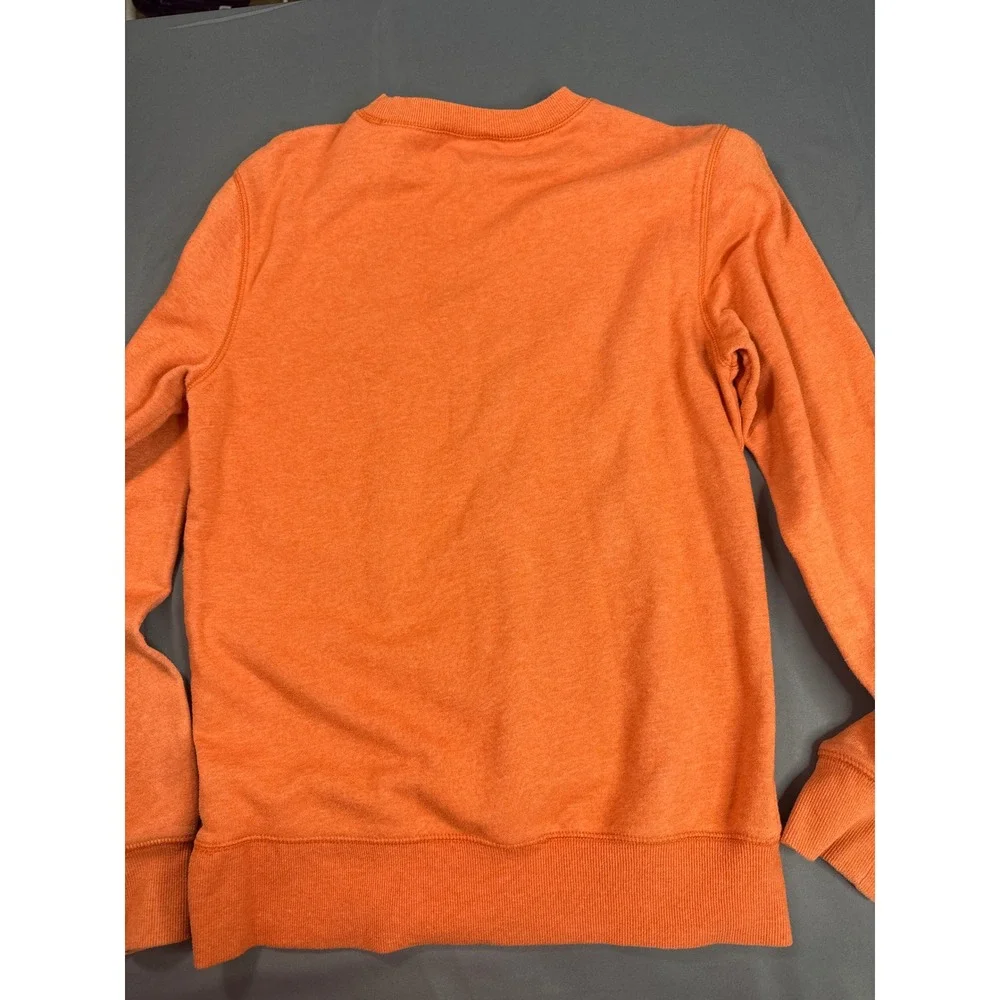 The North Face Mens Orange Heather Heritage Patch Crewneck Sweatshirt Small